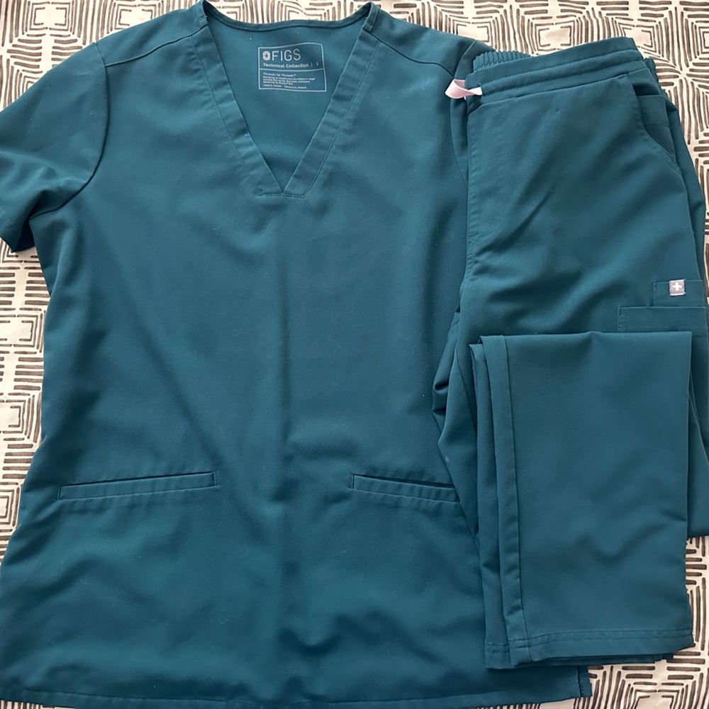 Figs Deep Teal Scrub Ensemble